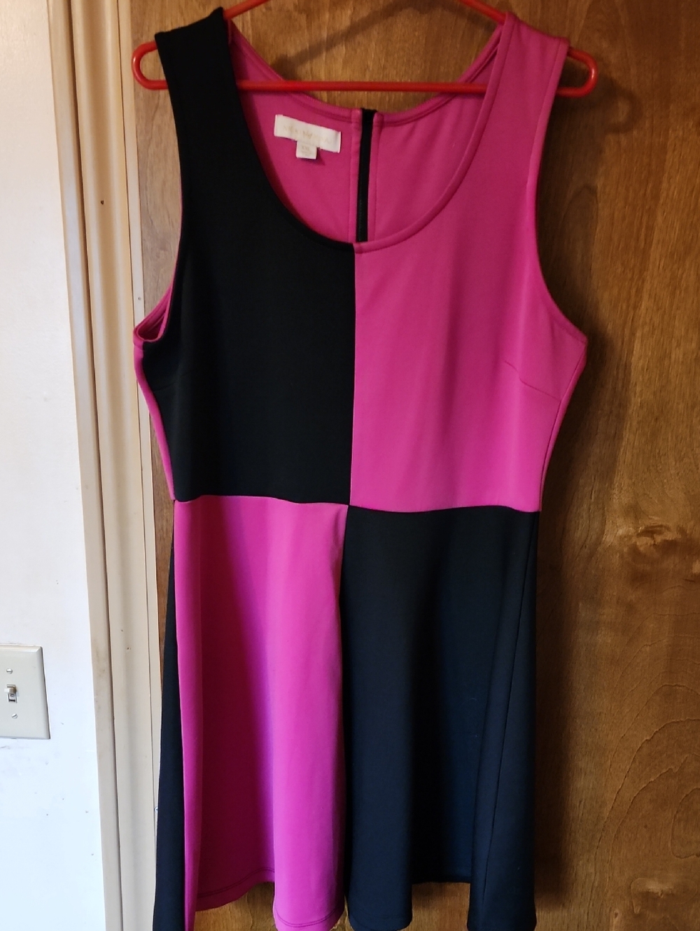 Nicki Minaj Hot Pink and Black Colorblock Mini Dress